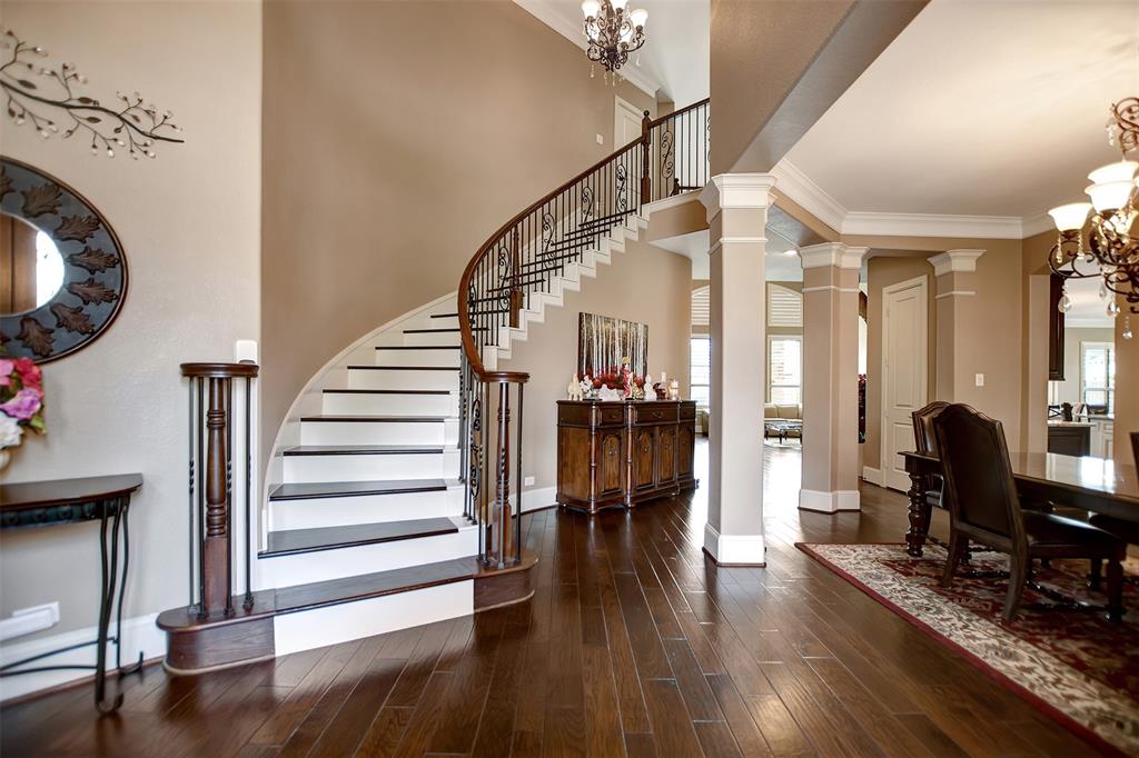 entry open to formal dining room