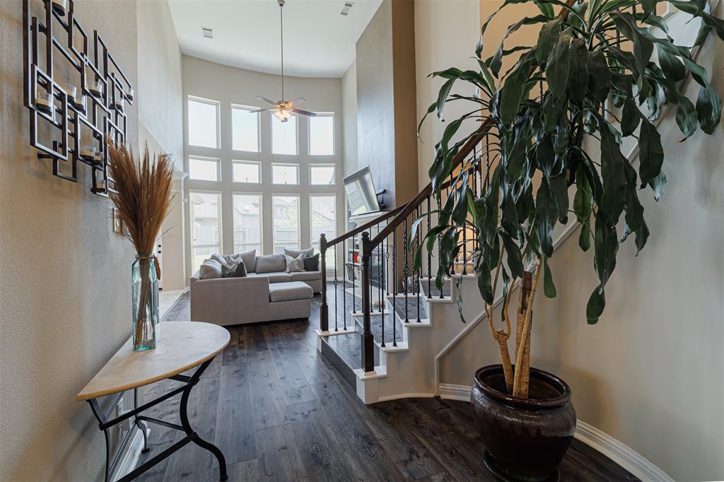 View of the family room from the rotunda.