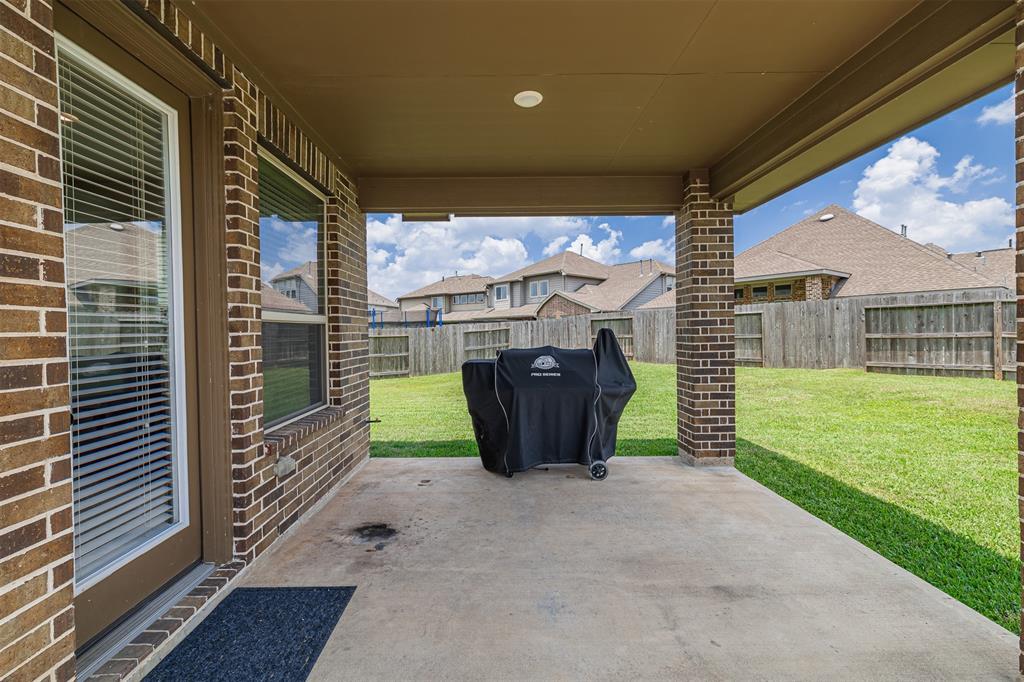 Covered back patio.