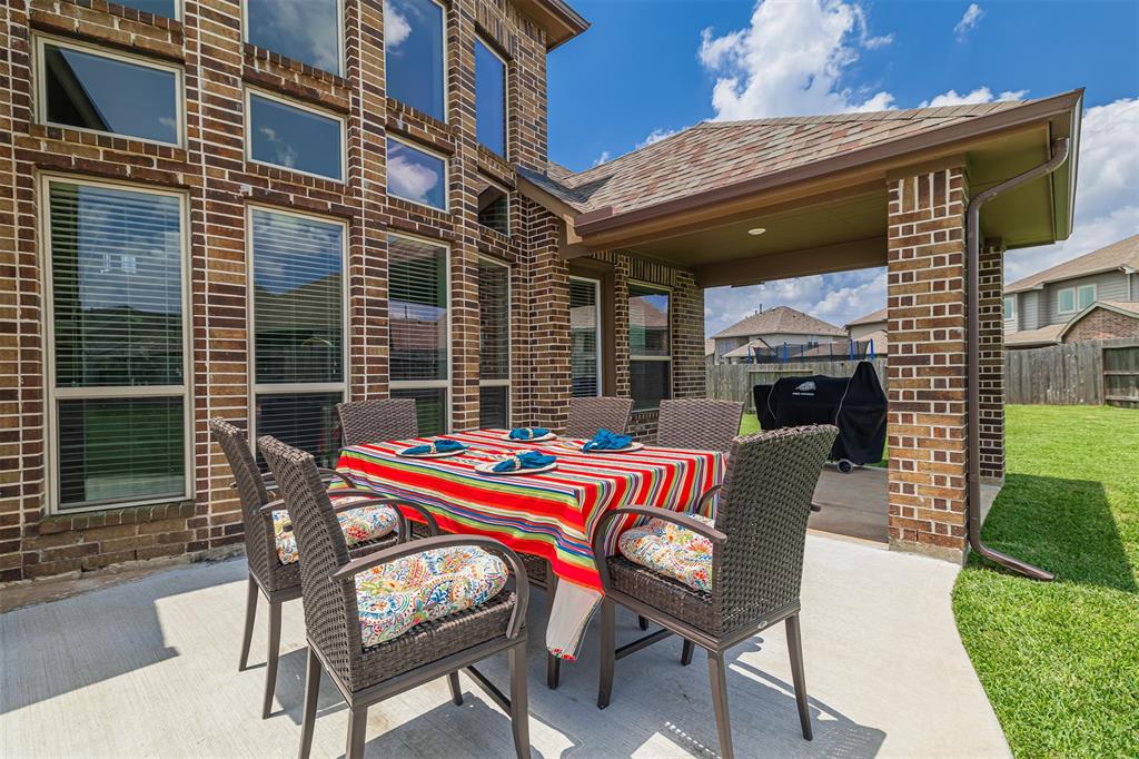 Extended back patio.