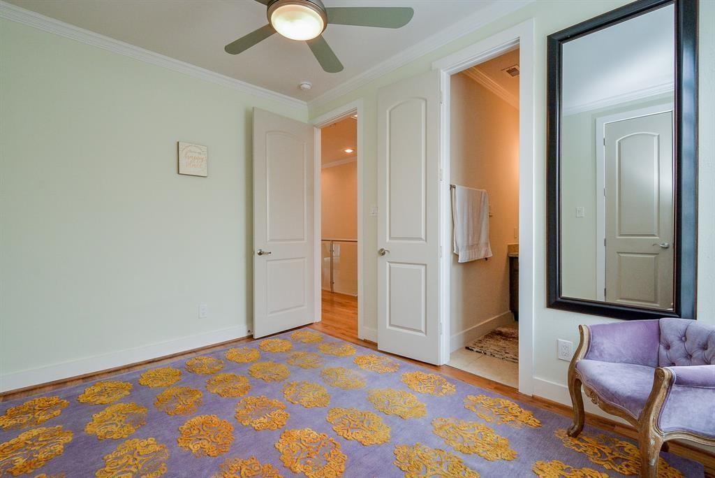 This roomy secondary bathroom is perfect for guests and offers great privacy.