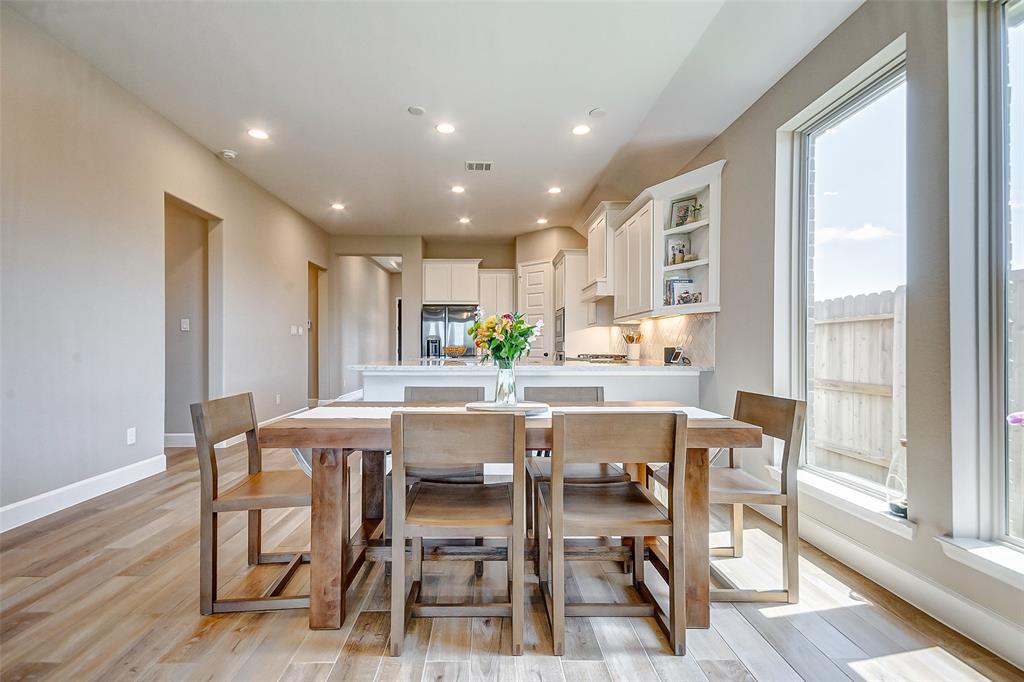 The dining and kitchen area provide plenty of room for everyone in the family or for your guests when entertaining.