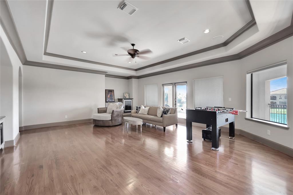 Gorgeous Game Room with an abundance of space for time with friends or family.