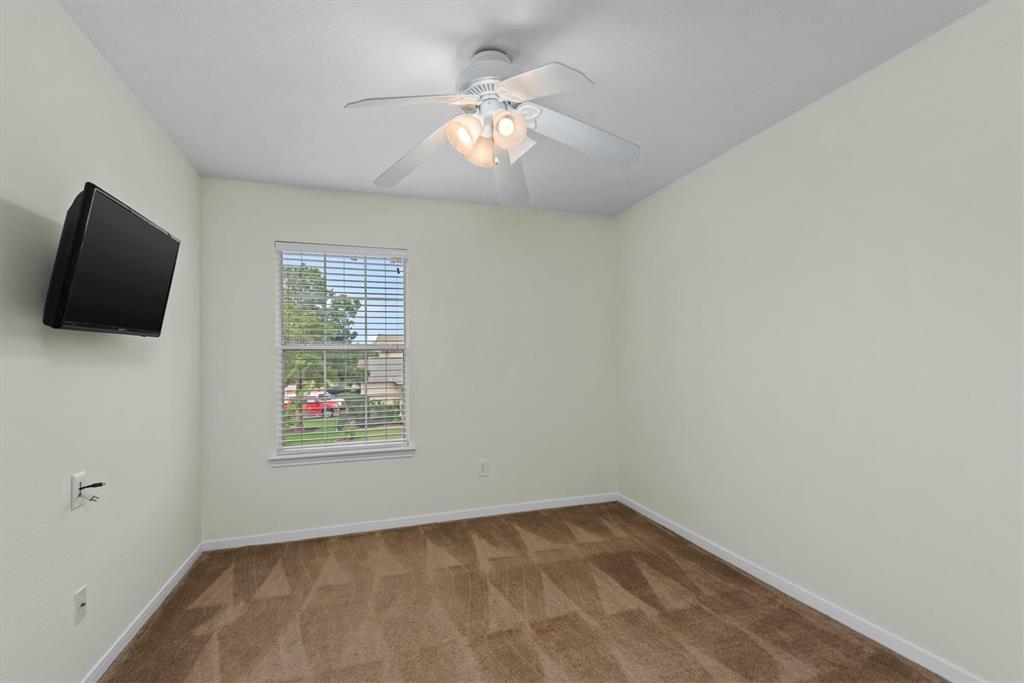 The laundry closet is located off of the kitchen on the first floor