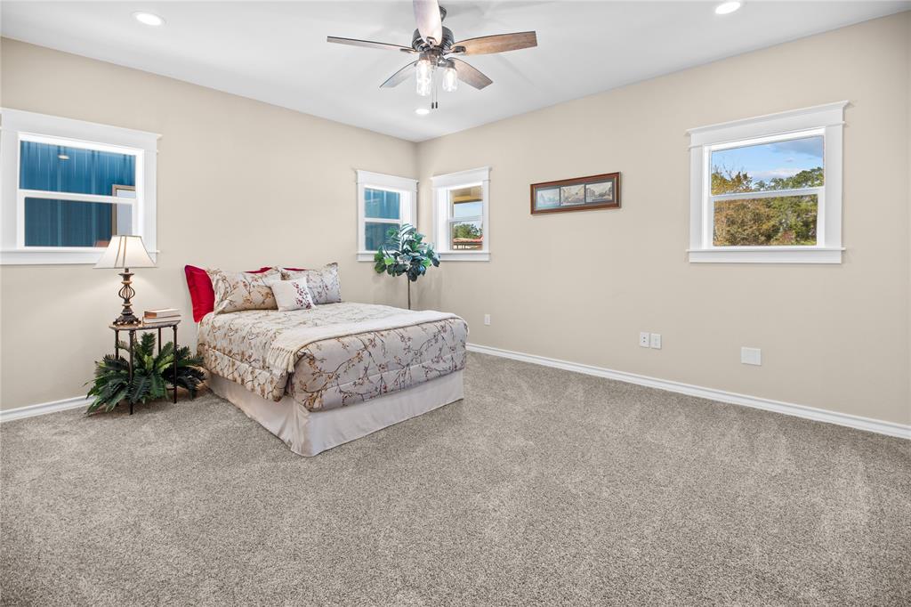 Master retreat is spacious, with carpet & window views