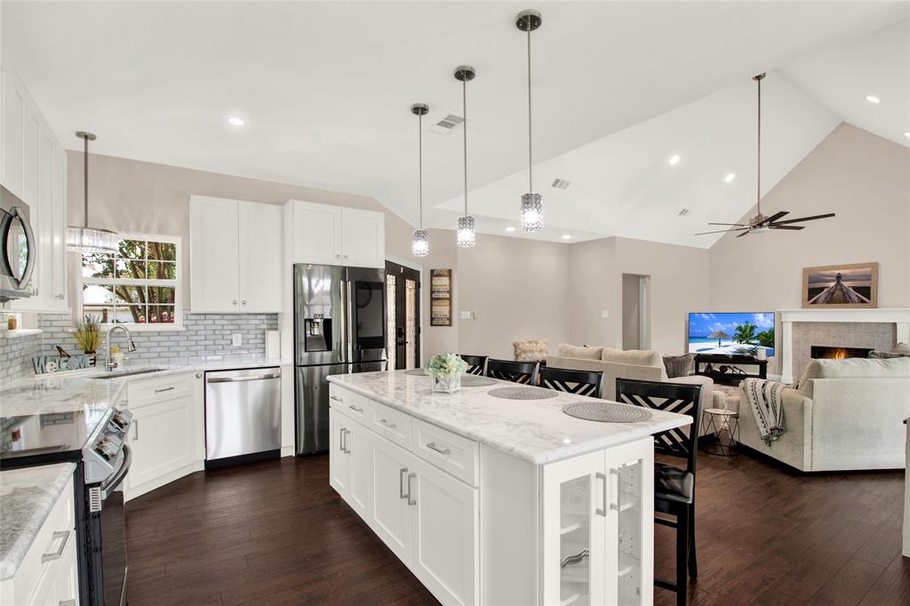 View of the large living area — Kitchen and Family Room