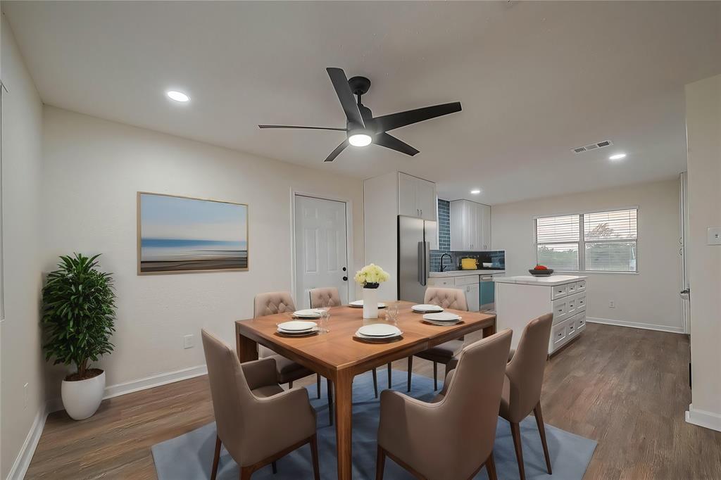 Dining room with virtual staging