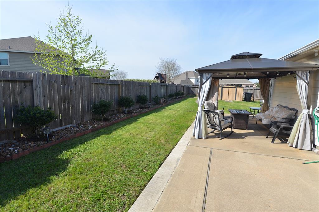 Large back patio