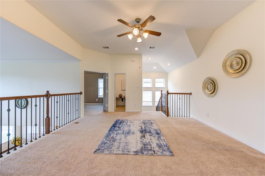 This view shows how large this room actually is.  This  room and location make it quite flexible.  It could be a gameroom, exercise room, second living space, and so much more.