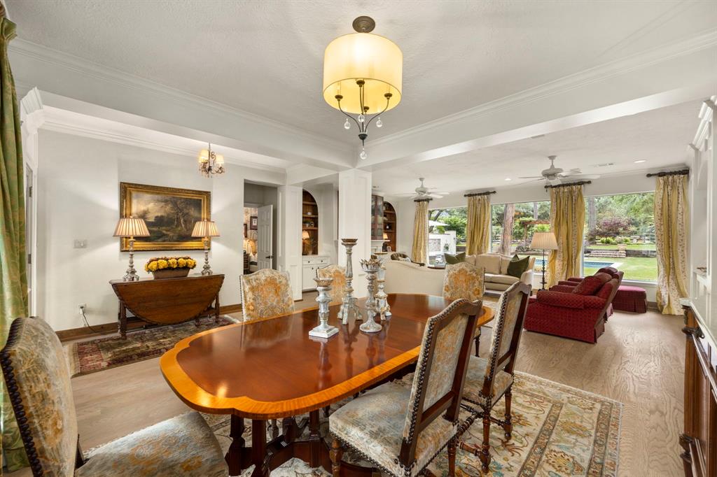 View from the rear of the dining room looking thru the living space and beyond to the panoramic views of the backyard retreat.