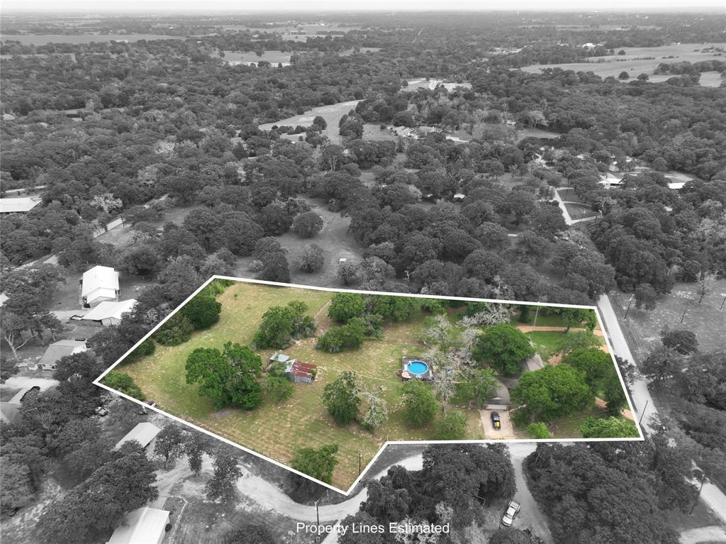 Love privacy? This property is for you! Close to Brenham and Bellville, but also off the beaten path! Aerial with estimated property lines