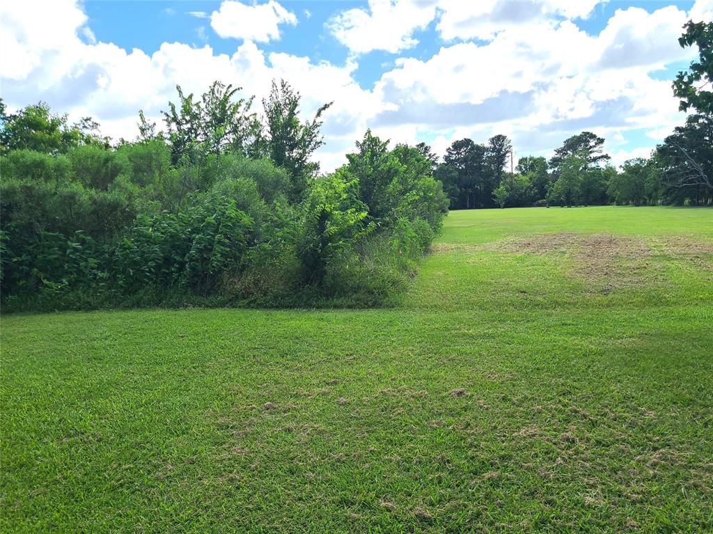 The subject property mostly on the left shares the same back property line as the cleared space next door.