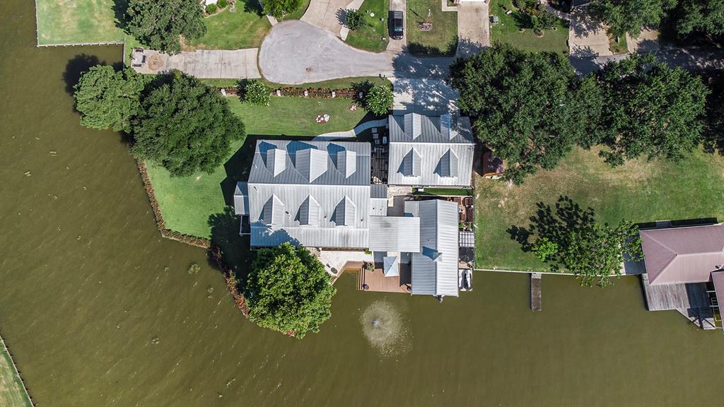 Aerial view looking straight down on the home