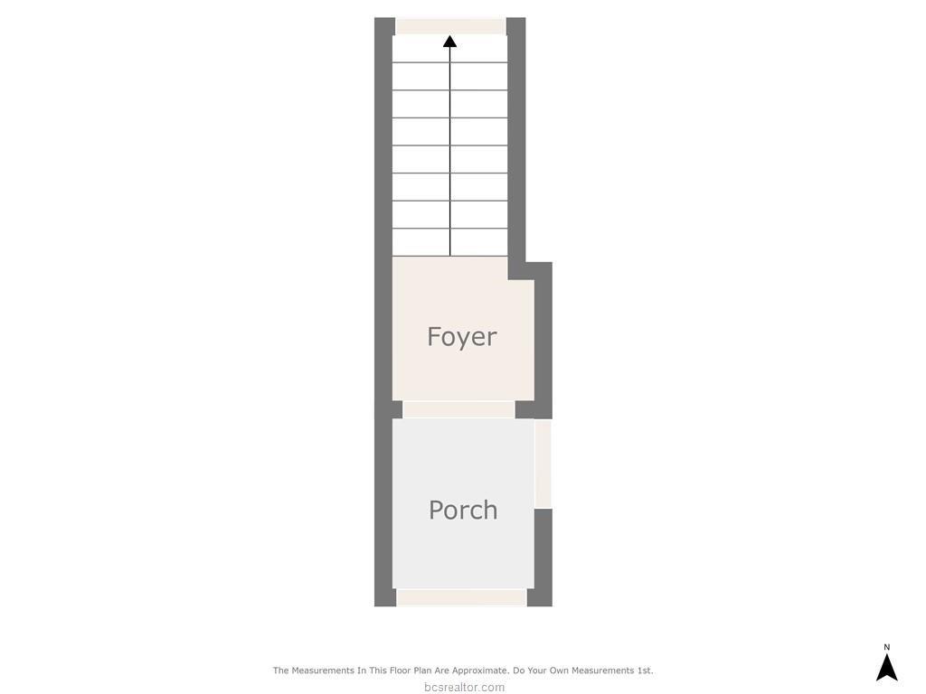 Front door entrance to 2nd floor - Floor plan