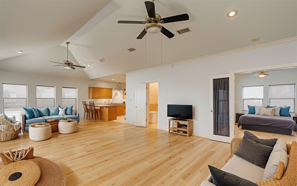 Beautiful open living area with lots of natural light and views from multiple sides