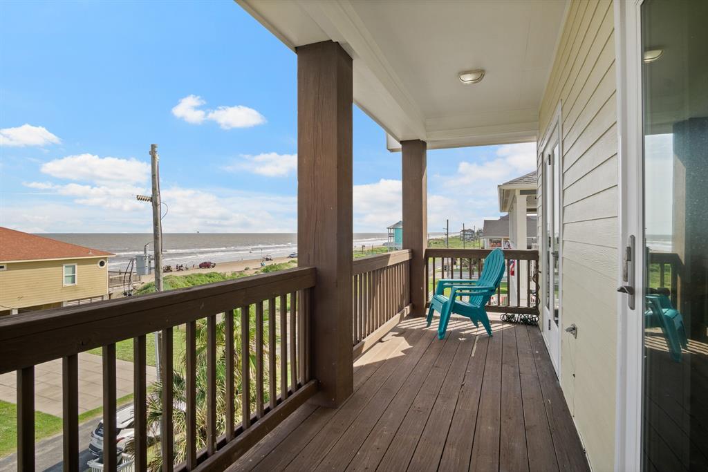 Upstairs balcony.