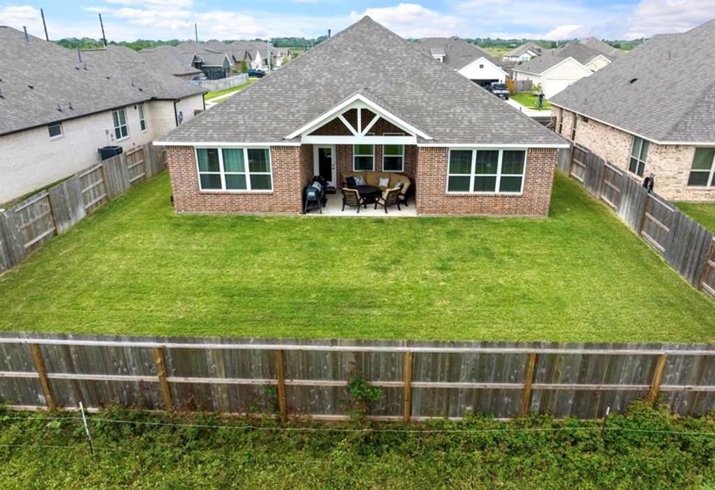 Aerial shot of Back Yard