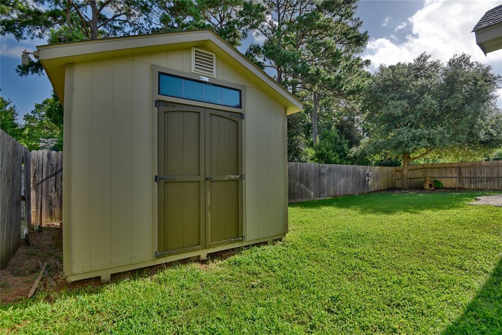 Storage shed painted to match home!