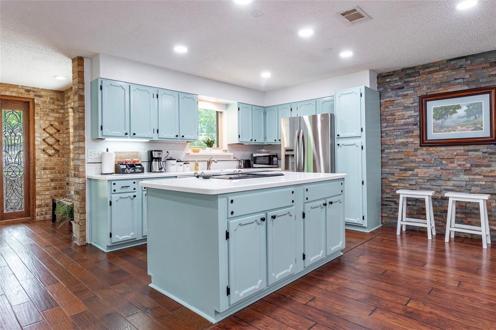 open concept island kitchen