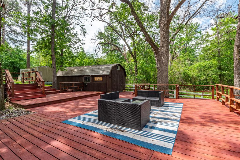 large brown storage shed