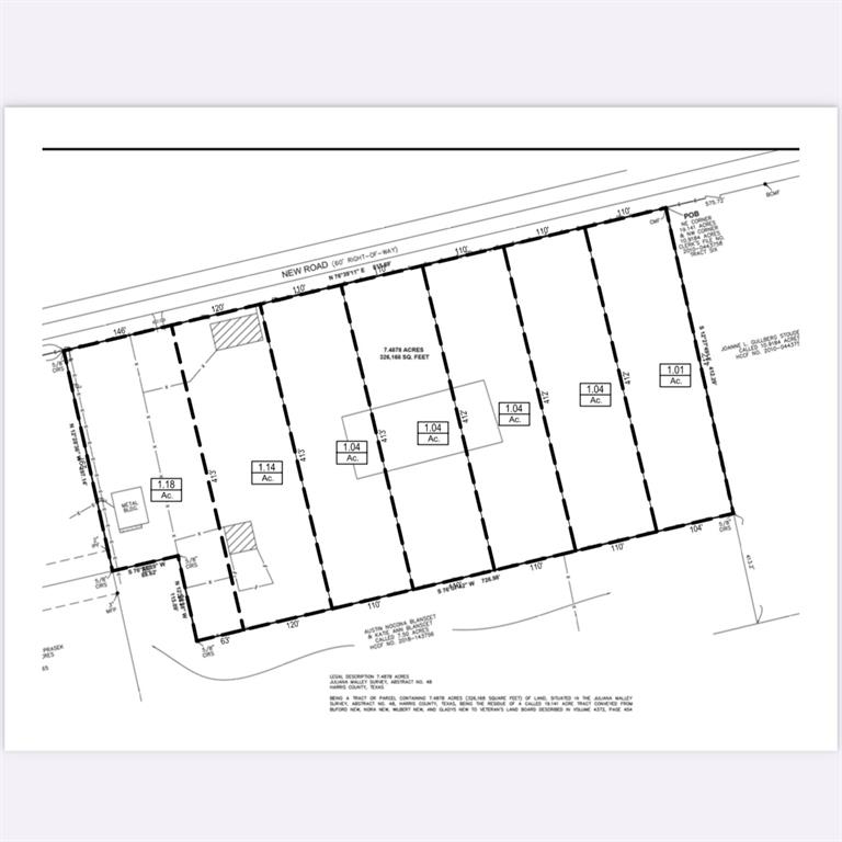 Layout for Lot 1 - 1.18 acres