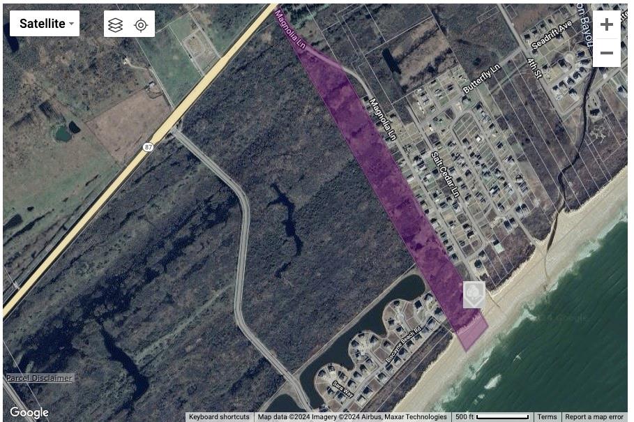 Prime Development Opportunity on Bolivar Peninsula
Unlock the potential of over 20+ acres of beachfront property on Bolivar Peninsula, ideally positioned for commercial or mixed-use development. Boasting approximately 500 feet of accreting beach frontage, this FEMA-insurable tract spans from the Gulf shoreline to Highway 87, offering unparalleled versatility for large-scale projects.

Key Features:
20+ acres, approximately 500 feet of prime Gulf frontage, FEMA-insurable property, Access from both the beach and Highway 87, Capitalize on growth and rising interest in Bolivar Peninsula’s coastal market. Whether you envision a luxury beachfront development, a commercial retreat, or a revenue-generating multi-use property, this is a rare opportunity to secure a premium tract in a thriving coastal destination.