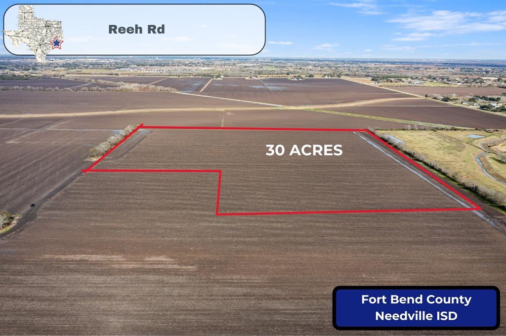 Invest in the future with this prime development investment opportunity in Fort Bend County and zoned to Needville ISD! This 30 acre parcel of land is less than a mile from Spur 10/Gerken Road! This tract is currently Ag Exempt according to the Fort Bend County CAD and it appears to be completely out of the flood hazard area according to current FEMA flood maps. Its strategic location and proximity to major roadways such as Spur 10, Hwy 36 and Interstate 69 (all within approximately 5 miles) make this property ideal for residential or commercial development. The expansive lot size provides ample room for various projects. Don't miss out on this incredible opportunity to secure your foothold in this high-growth potential area. Contact us now to explore the possibilities and turn your visionary dreams into a reality!