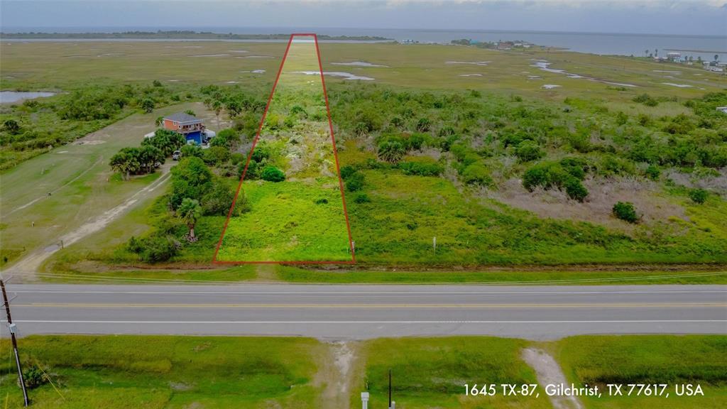 7+ acres on Bolivar Peninsula located on the bay side.  This property has approximately 67 feet of frontage on Hwy 87 and extends all the way to the bay.  This is an excellent investment opportunity!