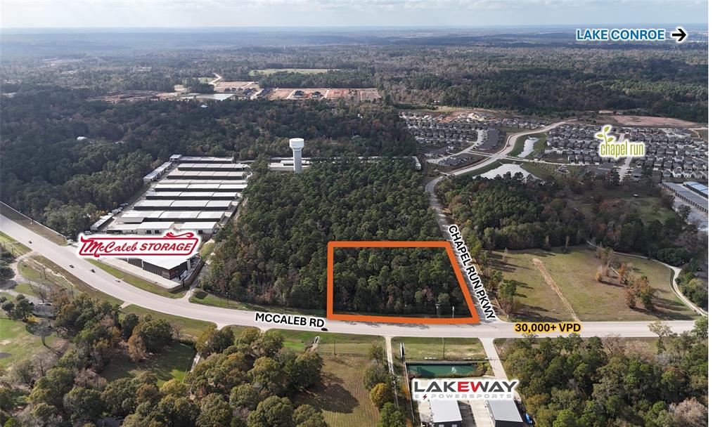 3 Acres at SWC McCaleb Rd & Chapel Run Pkwy - High visibility along Major Thoroughfare & Site is situated at the Intersection of McCaleb Rd & Chapel Run.