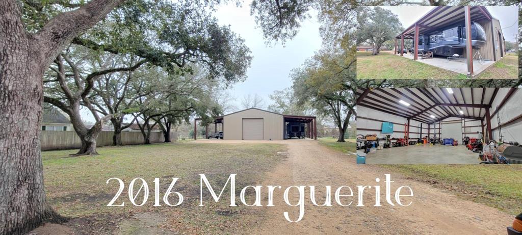 Top of the line Mueller Steel Barn completely windstorm engineered and certified. Located in the most beautiful area a on Marguerite St. Absolutely gorgeous lot adorned with historic oaks and not located in a flood zone area. Elevated with additional dirt and concrete this top of line line Steel building can easily be converted into a wonderful Barndominium home for living or use it as a major hobby-entertaining area. With it being on a half acre, this can even have a home built in the additional land front. Currently the barn has 1 full bathroom area, loft area for heavy storage and office area inside. Upgraded electrical ready to handle any capacity with 200amp and 50amp. Outside under the covered areas is RV parking equipped with hookups and ample additional parking and storage. Ready to meet any dreams that you can build with 2400sqft inside and (2) 1200sqft covered side areas