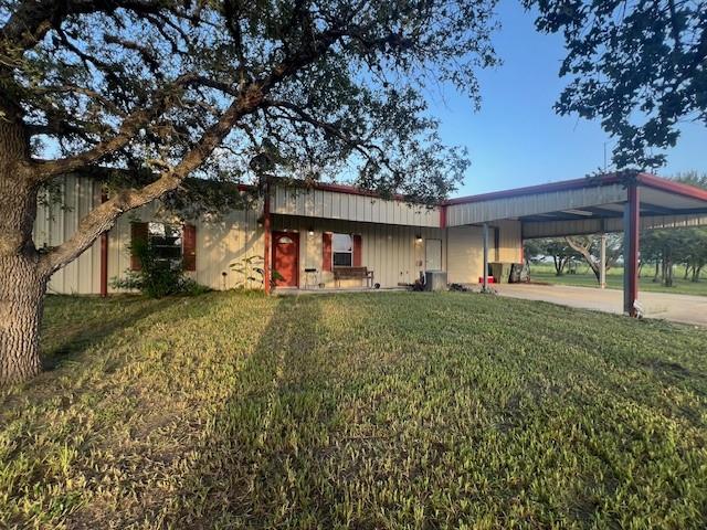 Stunning Barndominium on 5.95 Acres located between Goliad and Cuero.  This property provides ample space for outdoor activities and a tranquil retreat from the hustle and bustle of life. Property Highlights: 1 Bedroom, 1.5 Baths Oversized Living Area with Open Concept, perfect for entertaining You will also enjoy the 20x30 ft separate workshop for your hobbies or storage. Large 2-Car Garage + Oversized 25 x 35 ft. 2-Car Attached Carport Spacious 12 x 38 ft. Covered Patio – Ideal for enjoying the country breeze and watching wildlife, including deer, right in your backyard Large Pond – Adds to the beauty and serenity of the property Agricultural Exemption – Enjoy reduced property taxes! Fully Fenced – Perfect for privacy and security Located in Goliad ISD. Easy access to local schools, shopping, and more. Whether you're looking for a quiet retreat, a weekend getaway, or a place to call home, this Barndominium on 5.95 acres is a rare find.