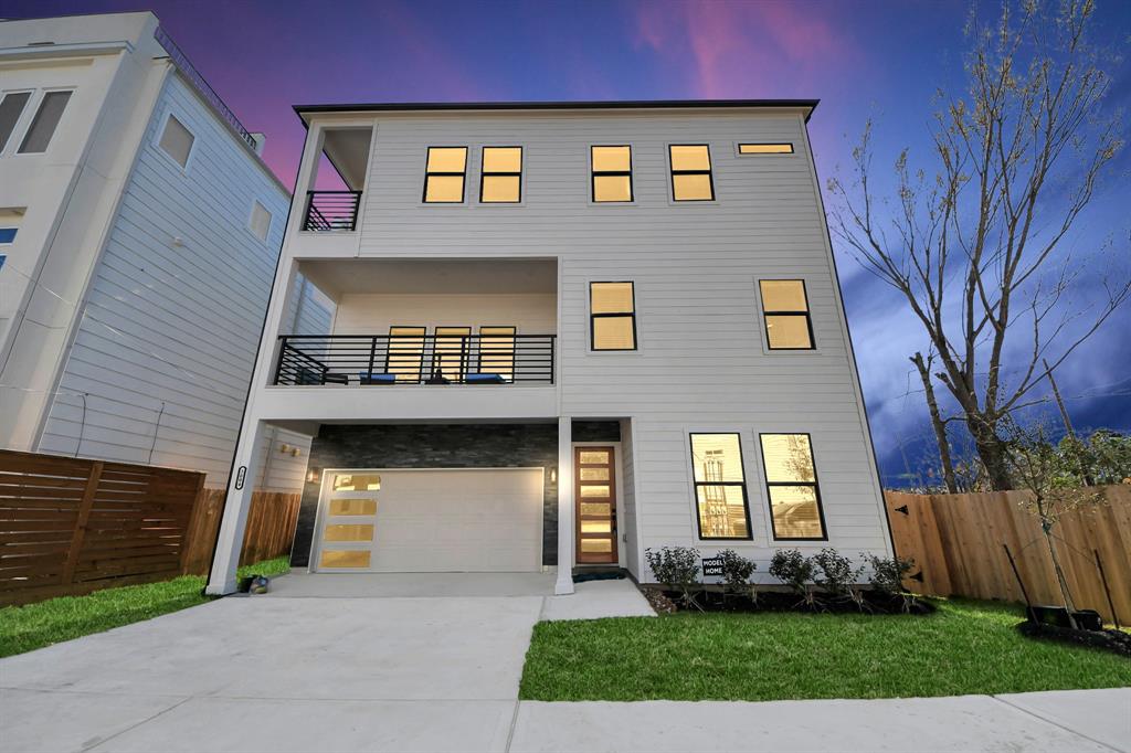 TWO BRAND NEW construction homes located in the highly sought after East Downtown neighborhood! Enter to discover a contemporary 3-story home featuring an impressive open floor plan, high end finishes, upscale vinyl plank flooring, and a SPACIOUS balcony! The neutral paint and oversized windows combined with the abundance of natural light make the interior features of the house look spectacular. Entertainment-ready, the gourmet kitchen has stainless steel appliances, quartz countertops, custom EUROPEAN cabinetry, a tile backsplash, a WATERFALL island, and DRY BAR. Upstairs boasts a spacious owner’s suite with a PRIVATE BALCONY, a walk-in closet, and an ensuite owner’s bathroom with a soaking tub and upgraded dual vanity. Additional bedrooms on the third and first floor feature bathrooms, while a bonus OFFICE is conveniently located on the first floor. Situated just minutes from DOWNTOWN and MIDTOWN with easy access to major freeways I10 and 69. NO HOA. MOVE IN READY!