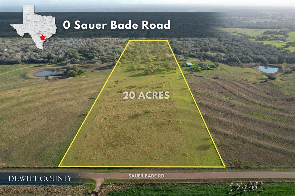 Welcome to the relaxing and peaceful Texas countryside, where small-town living and breathtaking country sunsets welcome you home! Your fantastic opportunity to own a prime piece of acreage full of hunting and recreational possibilities has arrived! Rolling elevations, and expansive views allow you to Turn your dreams into reality with plenty of room to build on this beautiful country estate. This 20-acre property is just 15 minutes from Cuero! Choose from several excellent homesites, perfect for a custom-built home, with ample acreage for hunting, farming, and ranching! The land features native grasses, and mature trees —perfect for enjoying the great outdoors. Wake up to stunning morning views while sipping coffee and watching deer, turkey, and hogs roam the pasture. Electricity is on-site and ready for improvements. Additionally, there is a water well on the property. Don't miss this rare chance to own your perfect piece of Texas countryside! BOUNS! On-site gravel!