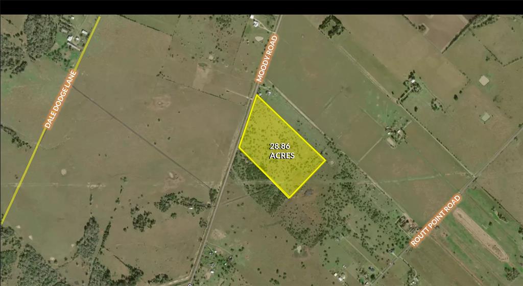 28.86 acres on Moody Road
Over 950 ft of frontage
Located in Needville ISD
Out of city limits
30 minutes to Brazos Town Center
Sale price: $404,040 or $14,000 per acre