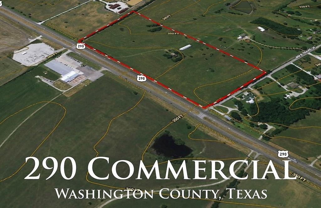 This commercial property on Highway 290 between Brenham and Chappell Hill offers excellent development potential. It's features include:

-1,500 feet of Highway 290 frontage

-750 feet of William B. Travis Lane frontage

-Relatively flat site Located directly across from high volume, high end business (South Texas Tack)

-Less than 3 miles to Brenham 4 miles to Chappell Hill

-Electrical Service nearby

-No zoning

-No restrictions

If you are looking for a site with long term commercial development potential or a site that can be used immediately for a business, this property fits either need.