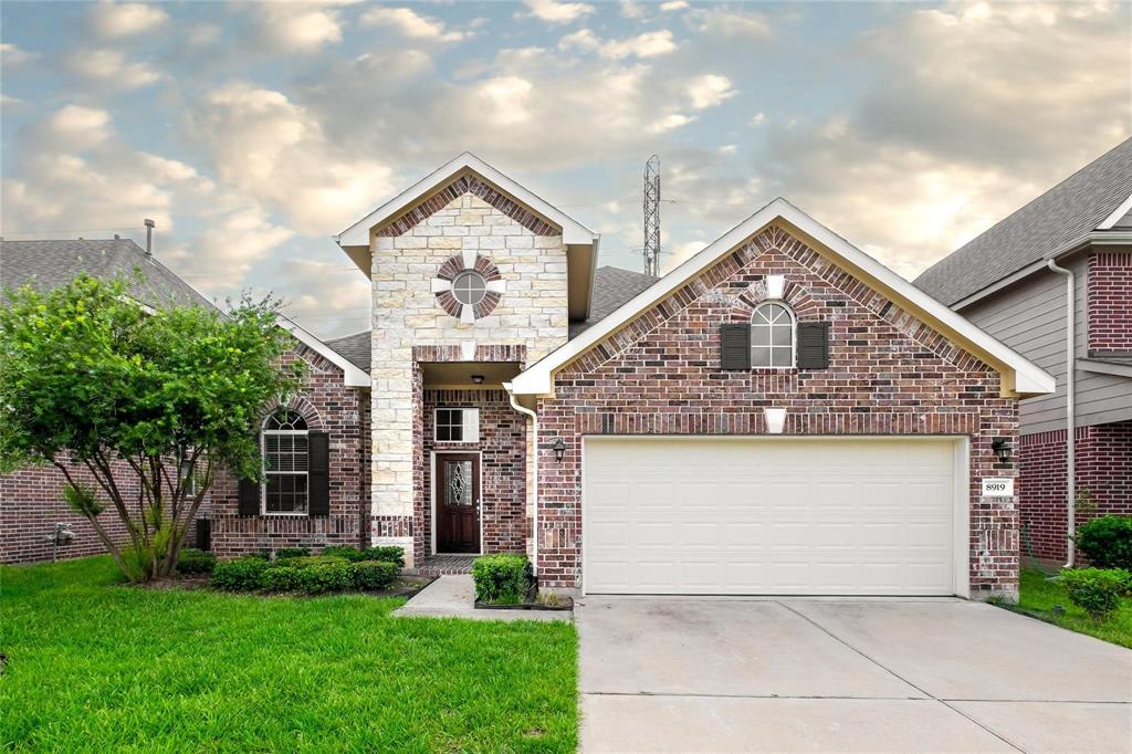 8919 Inglebrook Lane Houston, Texas Welcome to your dream home in a private small, gated community with convenient access to the Bellaire District & Energy Corridor. This spacious residence bathed in natural light boasts elegant wood tiled flooring throughout the open concept 1st floor & wood flooring on the 2nd level. The galley kitchen has maple cabinetry, breakfast bar, granite countertops and refrigerator included. The primary bedroom, conveniently located downstairs, offers a serene retreat with ample space. Up the wrought iron staircase, discover a massive game room ideal for family fun or hosting accompanied by generous secondary bedrooms & 2 bathrooms. Enjoy the rare luxury of no rear neighbors, nice size backyard & a secured metal back door for extra security. Washer and dryer are included.