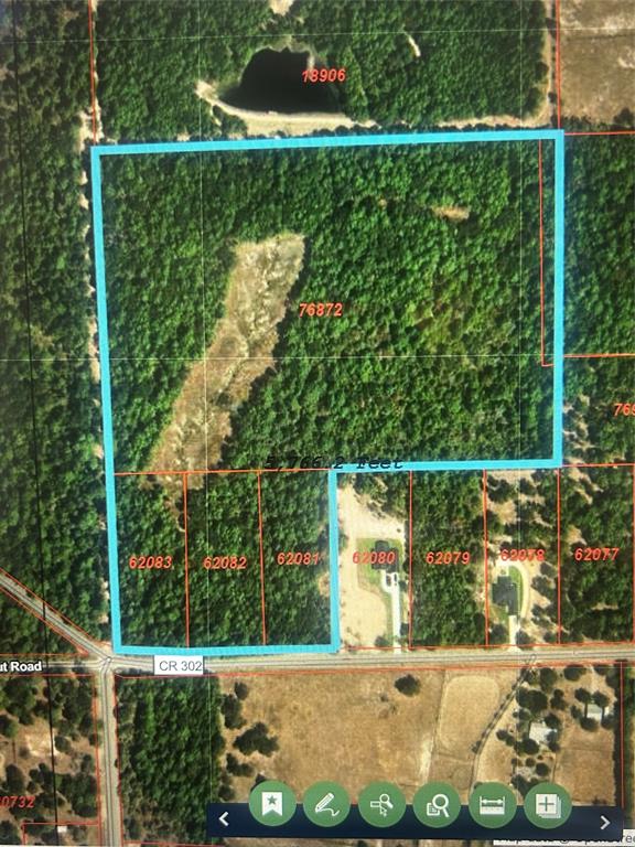 This unique 33+/- acre tract of land includes three lightly restricted 2.292+/- Ac residential lots and 26.163+/- Unrestricted acres to the north.  Approximately 600' of total road frontage on CR 302 provides good access.  Several potential pond locations along the natural drainage gully that crosses this property from north to south. 
Currently Ag exempt under timber use.  No flood plain, no pipeline easements.   Conveniently located in southern Grimes County near FM 1774 and HWY 249.