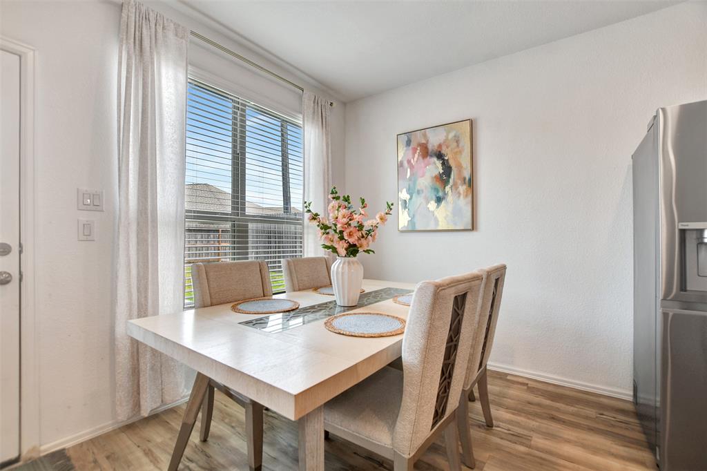 Dining area with large window