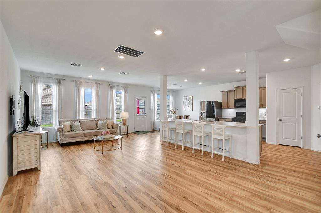 Desired open-concept living space