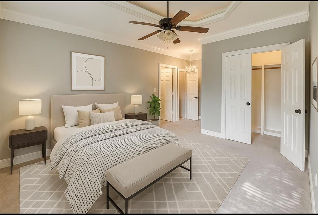 Second bedroom virtually staged.