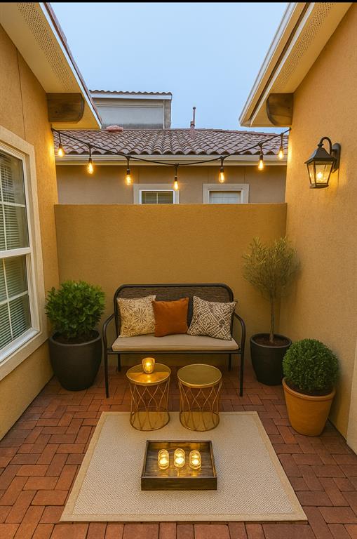 Patio virtually staged.