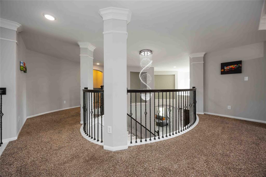 Spectacular foyer rain drop chandelier
