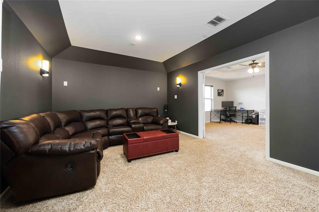Pre-wired Media room with theater room sconce wall lighting