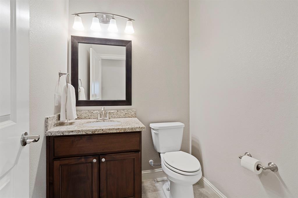 Beautifully appointed guest bath is conveniently located should you decide to add a pool.